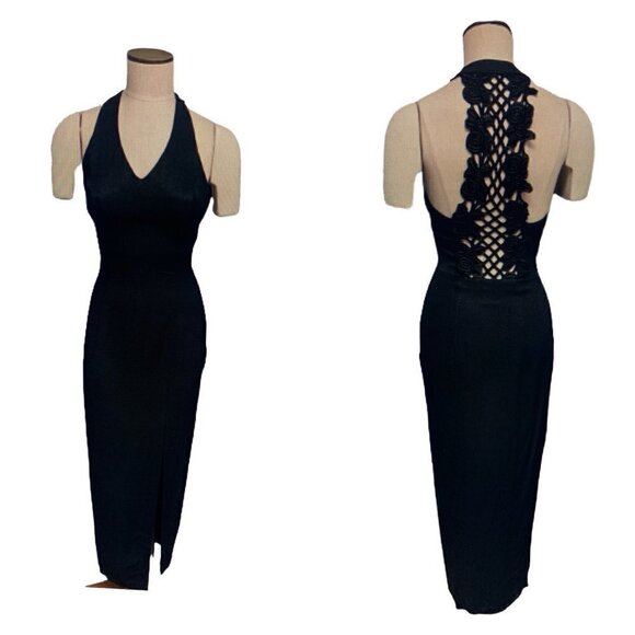 VTG Jessica McClintock Gunne Sax 7/8 XS Formal Prom Party Lace Back Dress 197F - Picture 2 of 10